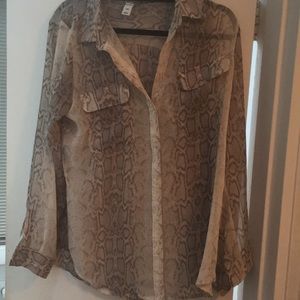 Snake Skin button down shirt.